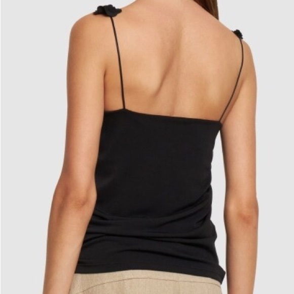 NWT💕 MUSIER PARIS Ballata Top With Flower Straps in Black Small - Picture 2 of 6